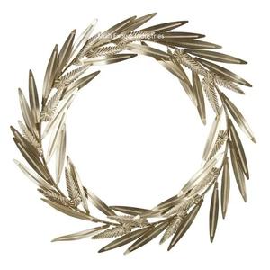 Iron <b>Wreaths</b> for Front <b>Door</b> Decoration Metal Leaf Design Luxury <b>Wreath</b> Living Room Wall Decoration in Gold Finished - Product Image 1