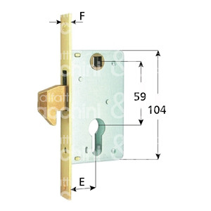 ล็อคร่องพร้อมตะขอยื่นออกมาและรูปทรงกระบอกรวมอยู่ด้วย - Product Image 1