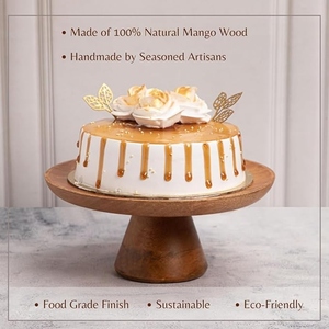 แท่นวางเค้กไม้เนื้อแข็งสำหรับบ้านคาเฟ่และงานวันเกิดถาดโชว์ขนมหวานแบบชนบทหรูหรา - Product Image 6