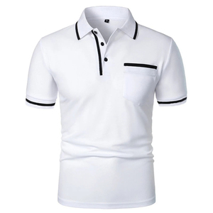 Logo personnalisé imprimé en coton pour Polo T-Shirt respirant et doux style uni décontracté grande taille avec personnalisation de la taille et des couleurs - Product Image 6