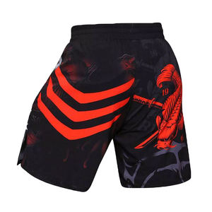 OEM profesional personalizado MMA pantalones cortos al por mayor negro rojo desgaste de las artes marciales - Product Image 6
