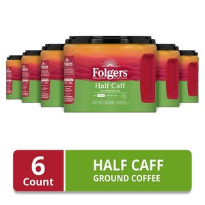 Café Folgers Half Caff Tostado Medio, 22.6 Oz. Recipientes (Paquete de 6) - Product Image 2
