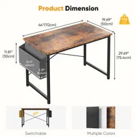 Bureau d'ordinateur OEM de 31 à 55 pouces, table d'étude, de travail ou de jeu avec sac de rangement, structure métallique, plateau en bois, montage facile