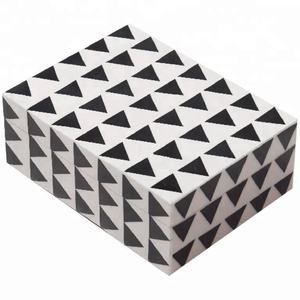 2026 Handmade Blue and White Bone Inlay Rectangle Jewelry <b>Box</b> <b>Storage</b> Display Organizer for Home Decor and Festive Gifting - Product Image 2