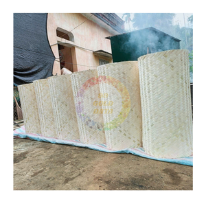 Hoja de cincha de bambú sostenible ecológica Material natural de cincha de bambú tejido a mano para muebles decorativos - Product Image 1