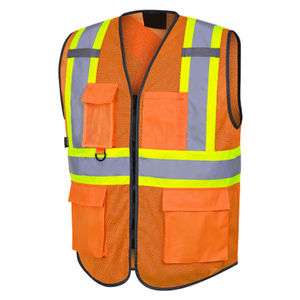 2025 dernière conception de haute qualité gilet de sécurité réfléchissant pour hommes logo personnalisable gilet vêtements de sécurité réfléchissants - Product Image 6