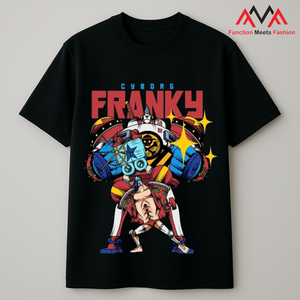 T-shirt pour homme noir à manches courtes, coupe classique, 65% coton + 35% élasthanne, imprimé (impression graphique) devant, décontracté, streetwear, vêtements de plage - Product Image 3