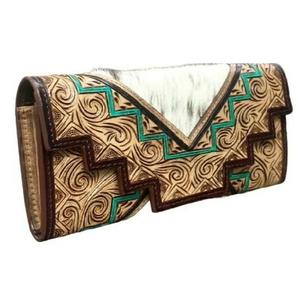 Boho กระเป๋าสตางค์ผู้หญิงแบบคลัทช์หนังแท้แฟชั่นทันสมัยทนทานแบบตะวันตก - Product Image 1