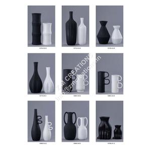 Événements Fournitures Vases À Fleurs Décoratives Figurine Humaine Style Noir Et Blanc Couleur Vase En Métal Fini Pots De Fleurs En Gros - Product Image 4