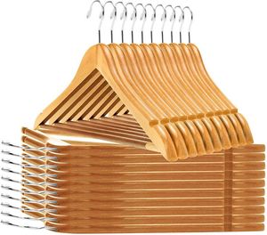 Cintre en bois de qualité supérieure fait à la main pour armoire salle de bain salon-pour manteau pantalon costume chemise avec poignée solide - Product Image 3