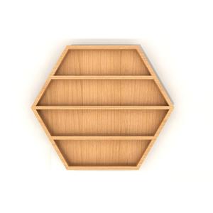 Plateau de service hexagonal en bois géométrique 4 Set fabriqué à la main pour la décoration intérieure minimaliste moderne à prix raisonnable - Product Image 4