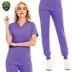 Ensemble de gommage médical unisexe OEM Uniformes d'infirmière en tissu de toile Vêtements d'hôpital confortables pour les médecins et le personnel - Product Image 6
