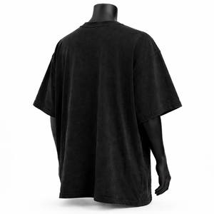 Camiseta Personalizada Extra Grande con Estampado Gráfico de Rayo, Estilo Vintage Lavado, para Hombre, de Algodón, Manga Corta, Informal - Product Image 2