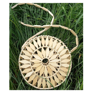 Bolsa de bambú Premium elaborada con 100% bolsa de bambú fresco Material natural Bolso elegante de alta calidad Ideal para la playa y las vacaciones - Product Image 2