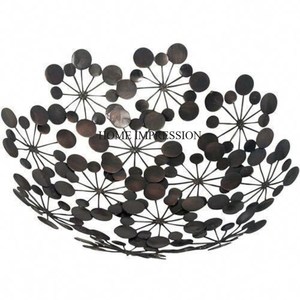Attractive Look Top Selling Luxurious Quality Gold Plated Metal <b>Wire</b> Made With <b>Flowers</b> Designer Table Centerpiece & Decor Bowls - Product Image 5