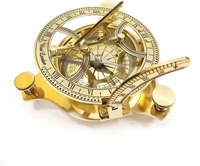 Boussole armillaire solaire en bois, boîte décorative Art Déco, instrument nautique géométrique vintage pour la navigation, décoration, cadeau H.M.A.