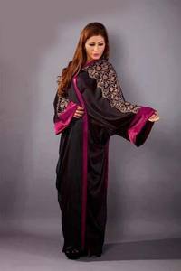 Elegante túnica árabe para mujeres musulmanas tela Nida de alta calidad - Product Image 2