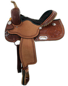 Selle de course de loisir western en cuir véritable artisanale pour l'équitation équestre Taille 10 18 Haute qualité Personnalisable - Product Image 1