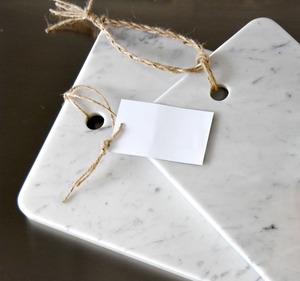Tablero de carnicero de mármol blanco, superficie de corte de piedra elegante para cocina, cocina casera, servicio de queso y uso de exhibición de alimentos - Product Image 4