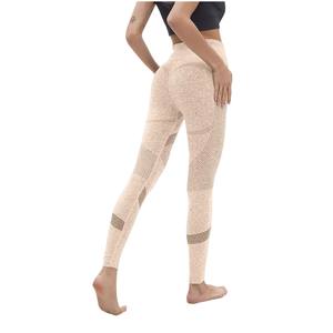 Leggings de Yoga pour femmes à rayures taille haute fermeture à la taille élastique 220g pantalon en Nylon Spandex Scrunch leggings bout à bout pour femmes - Product Image 3