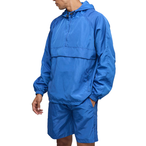 Custom Winter Embroidery Hooded Windbreaker <b>Jackets</b> with Half Zipper Waterproof & Windproof Unisex Wholesale - Product Image 3