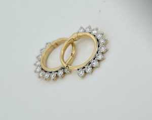 Bijoux de corps en diamant de laboratoire 14 carats, bijoux de piercing, anneau segmenté, anneau à clic, piercings d'oreille - Product Image 2