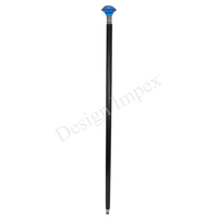 Canne de marche en acrylique bleu diamant, canne de marche pour gentleman, qualité supérieure, durable, en bois, personnalisée, pour la randonnée