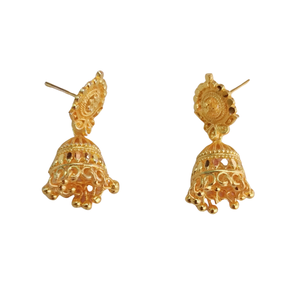 Acheter des boucles d'oreilles serties de boucles d'oreilles en plaqué or 22CT au design traditionnel Bijoux pour femmes par les exportateurs - Product Image 1