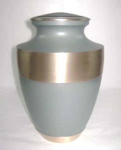 Urne plaquée argent pour les cendres funéraires, cendres humaines, urne en métal faite à la main, urne en laiton à bande, urne créative pour les cendres humaines - Product Image 5