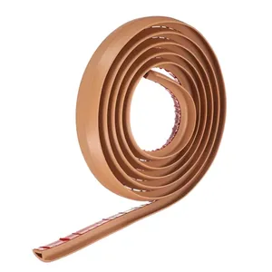 Tira de transición de suelo marrón moderna de 1,4 \ ", accesorio de suelo de plástico impermeable de 10 pies para transición de bordes de 10mm - Product Image 1