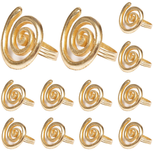 Le plus récent porte-rond de serviette en aluminium doré luxueux fêtes de mariage à domicile restaurant table à manger accessoire porte-papier de soie - Product Image 2