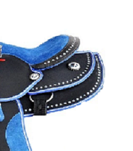 Selle de baril synthétique occidentale de pointe de cheval de course anglaise de qualité supérieure - Product Image 4