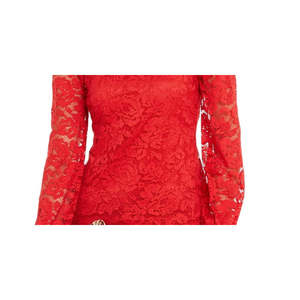 INC International Concepts Camicetta da donna a maniche lunghe in pizzo rosso, taglia media, per occasioni di festa - Product Image 3