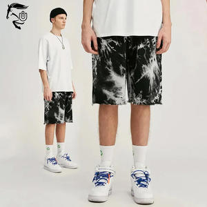 Pantalones cortos de algodón XS informales de verano para hombre, ropa de calle transpirable de secado rápido, cierre elástico de cintura media, tinte de corbata personalizado Vintage sólido - Product Image 2