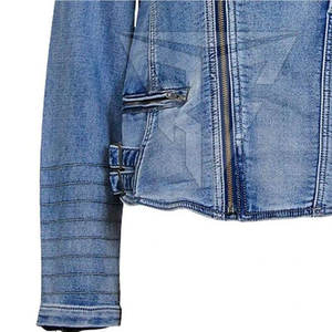 Meilleur prix confortable respirant solide veste en jean pour femmes marque privée col montant tricoté de haute qualité pour l'hiver en plein air - Product Image 5