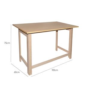 Tavolo da Pranzo Pieghevole in Legno WELL HOME, Finitura Non Verniciata, Dimensioni L.100xP.60x75 - Product Image 3