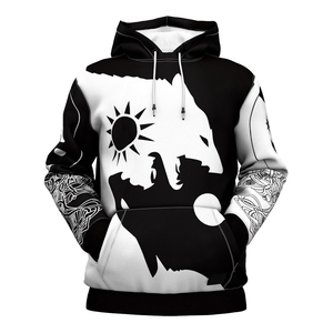 Sweat-shirts unisexes à imprimé graphique personnalisé, 100% polyester, en molleton tricoté respirant, épais, à capuche, surdimensionnés, impression 3D en relief, grandes tailles pour hommes - Product Image 1