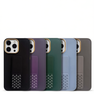 Funda 3D Electrochapada de TPU+PC de Color Puro con Soporte de Tira para Teléfono Móvil 15 Premium - Product Image 1