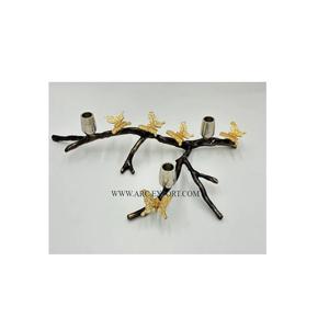 Papillon Design Métal Fer Stand Métal Miroir Poli Table Classique De Luxe Conception Bougeoir Prix Abordable - Product Image 4