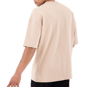 Camiseta básica de algodón de gran tamaño para hombre con cuello redondo de manga corta 100% algodón al por mayor Letras de punto - Product Image 2