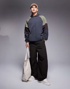 เสื้อฮู้ดสวมหัวผ้าฝ้าย100% โอเวอร์ไซส์สำหรับผู้ชายเสื้อผ้าแนวสตรีทฮิปฮอปปักเสื้อฮู้ดธรรมดาปักลายสีเป้าหมาย - Product Image 3