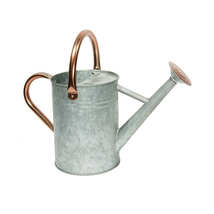 Bidon d'eau en fer fait main enduit de poudre bleue fini style moderne arrosoir en métal design tendance à la mode - Product Image 5