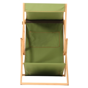 เก้าอี้ชายหาดพับได้ไม้เนื้อแข็งพรีเมียม พร้อมเบาะผ้าใบ สำหรับใช้กลางแจ้ง ลานบ้าน สวน ตั้งแคมป์ รีสอร์ท โรงแรม - Product Image 4