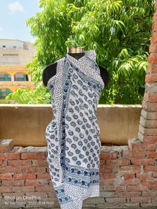 Sarongs indiens imprimés en coton paréos femmes plage Bikini couverture paréos, plage Wrap longue Sexy prix de gros sarongs - Product Image 6