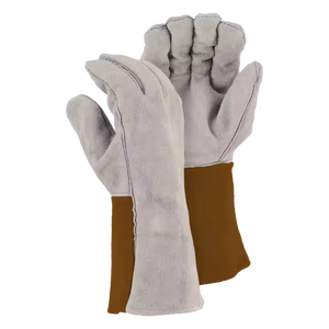 Guantes de trabajo para Conductor de cuero de vaca de alta resistencia reflectantes de mejor rendimiento Protección de manos de seguridad industrial - Product Image 4