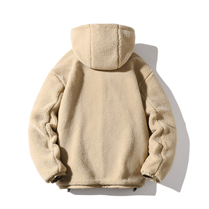 Fabrication de vêtements personnalisés Sweats à capuche en fourrure avec fermeture éclair Sherpa unisexe confortable et chaud polaire sweat à capuche zippé pour hommes - Product Image 5