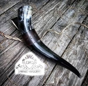 Handmade Rustic Viking <b>Drinking</b> <b>Horn</b> Curved Natural <b>Horn</b> Barware Cup for Bar & Home Use - Product Image 6