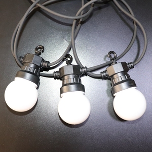 Adaptador DC24V con lámpara blanca cálida G50 10m 10 lámparas guirnalda impermeable Luz de cadena para iluminación navideña festiva - Product Image 3