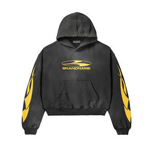 Chándal con estampado de llama de gran tamaño personalizado lavado ácido para hombres y mujeres conjunto de ropa de calle de 2 piezas traje de moda de EE. UU. 2025 - Product Image 3