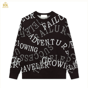 เสื้อสเวตเตอร์ถักแขนยาวสำหรับผู้ชาย, เสื้อถักไหมพรมแขนยาวเสื้อกันหนาวคอกลมสำหรับฤดูหนาว - Product Image 1